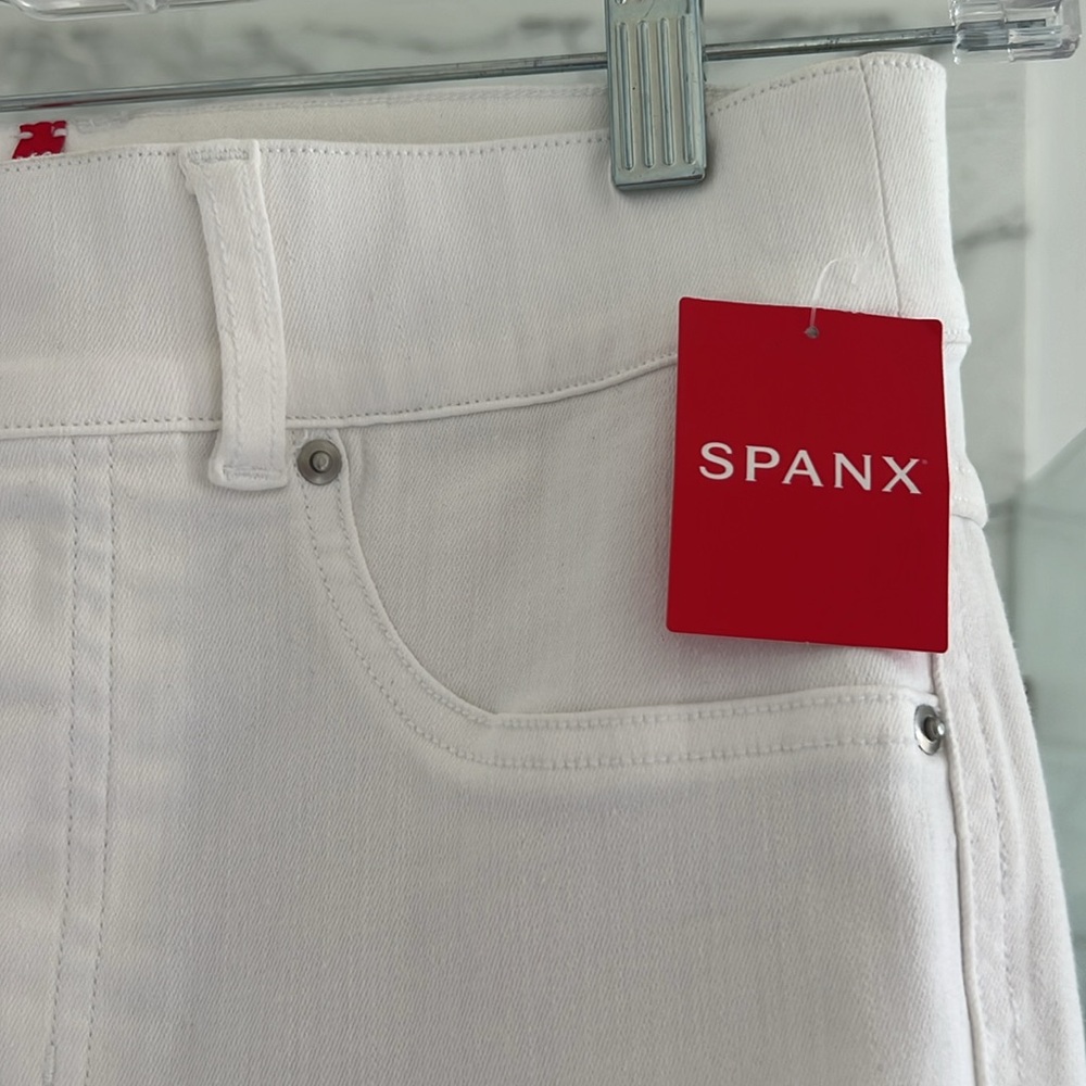 Spanx white pull on jeans with pockets XS - Picture 2 of 12